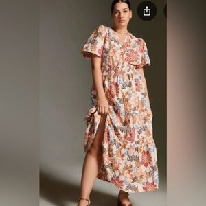 Anthropologie Somerset Maxi Dress Botanic Garden L Petite